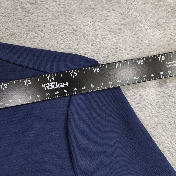 DVF Diane Von Furstenberg | Women's 2 Navy 3/4 Sleeve Ponte Skater Mini Dress - Picture 4 of 10